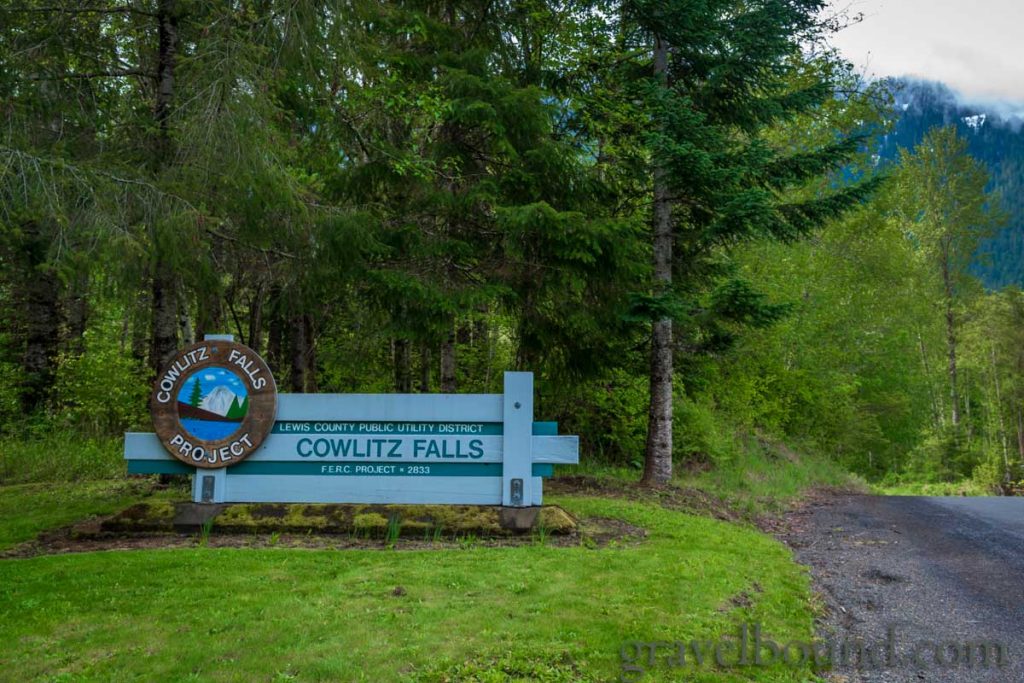 Entrance Sign near the Cowlitz Falls Dam Project
