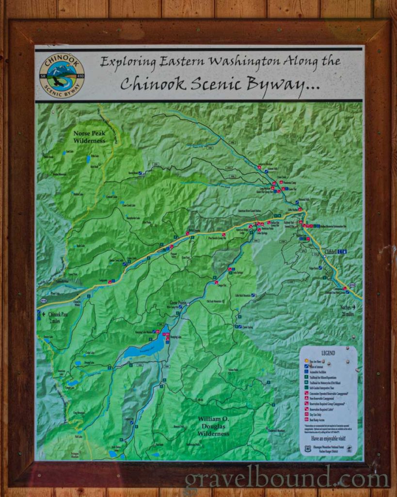 Map of Chinook Scenic Byway
