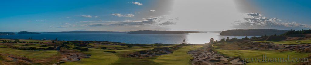 Panoramic Views of the Puget Sound from above the Park and Golf Course