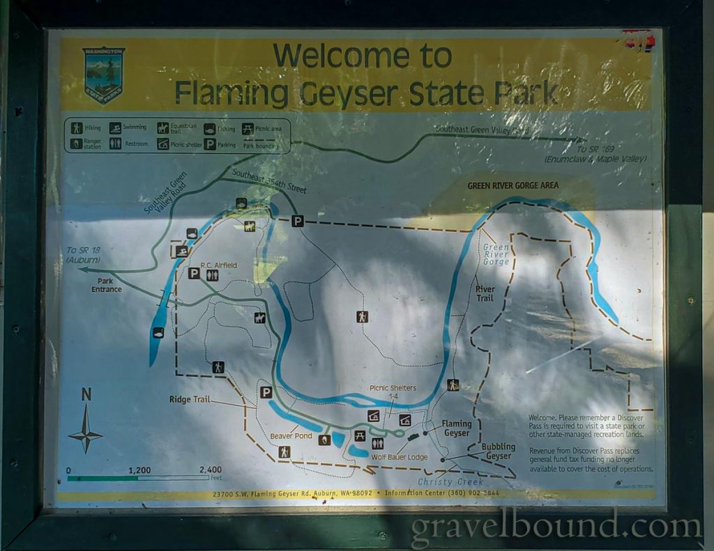 Trail Map at Flaming Geyser State Park