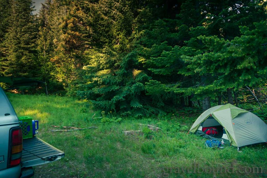 Campsite for the Night near Timberwolf Mountain