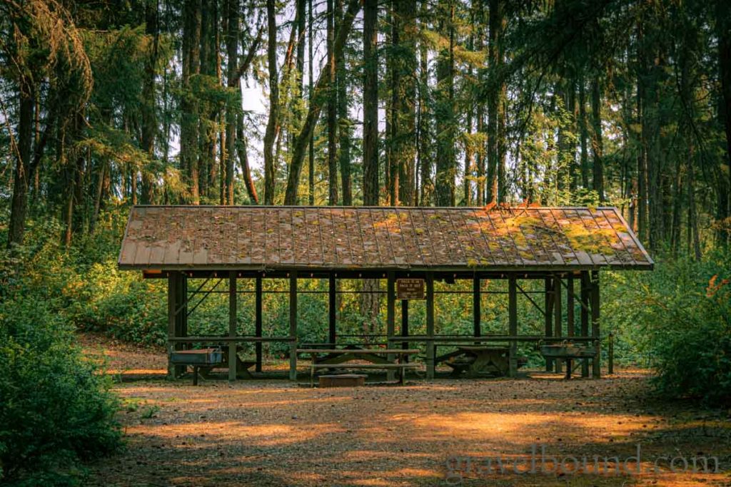 Covered Picnic Shelter in the Group Campsite