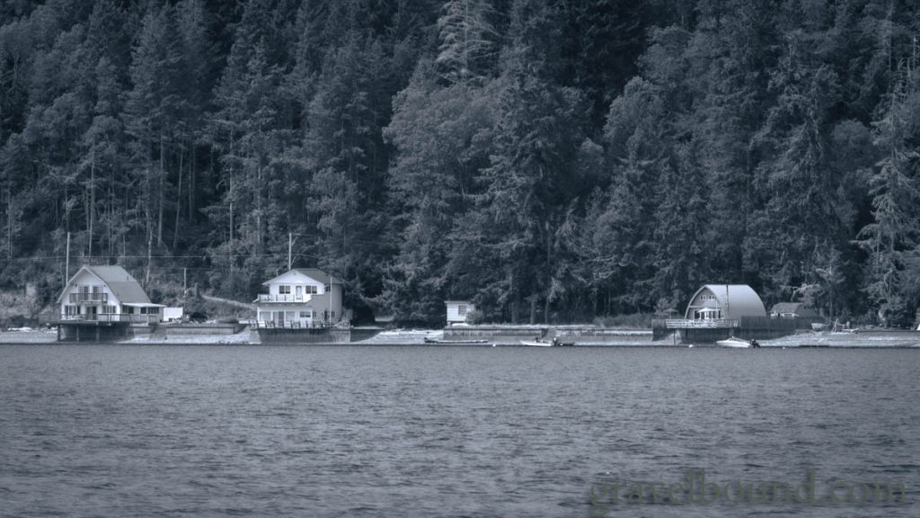 Houses on the Shoreline of the Hood Canal