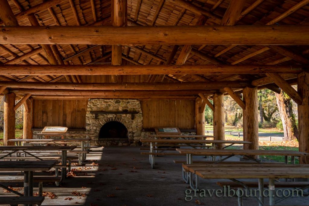 Large Stone Fireplace in the Picnic Shelter