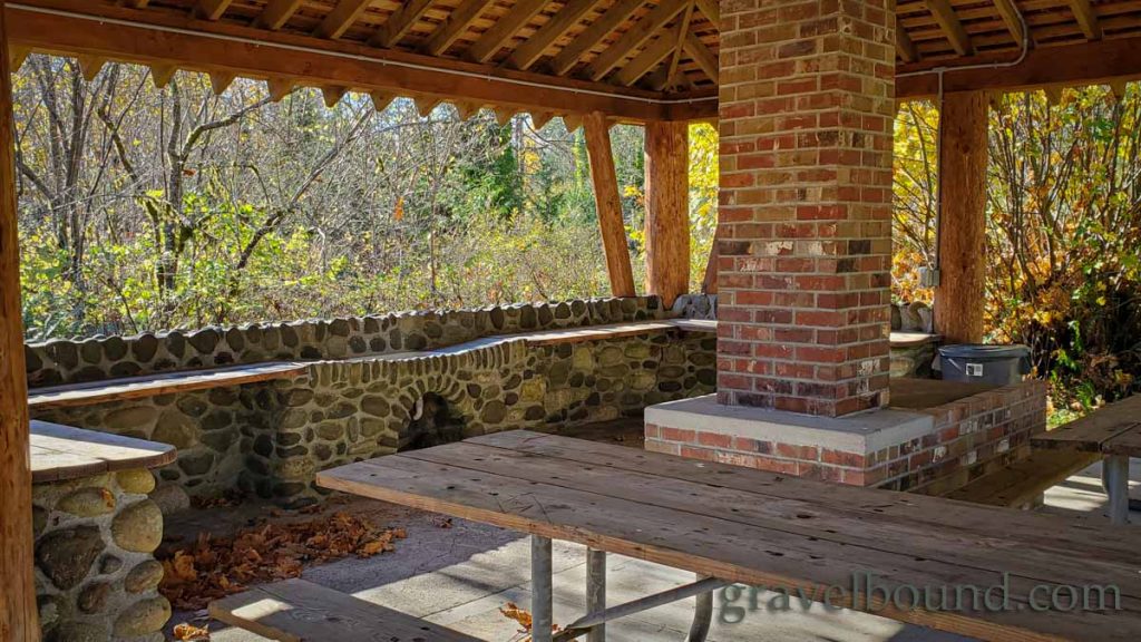 Rock Countertop in the Small Picnic Shelter